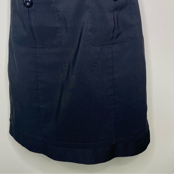 Dots Juniors A-Line Dress S Black Sweetheart Neckline Pockets Knee Length LBD - Picture 11 of 13